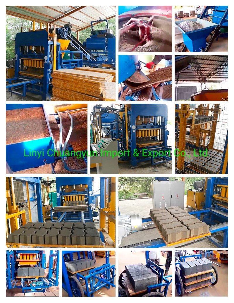 Automatic Cement Brick Production Line 4-15 Press Machine Hollow and Paving Block Machine in The Philippines