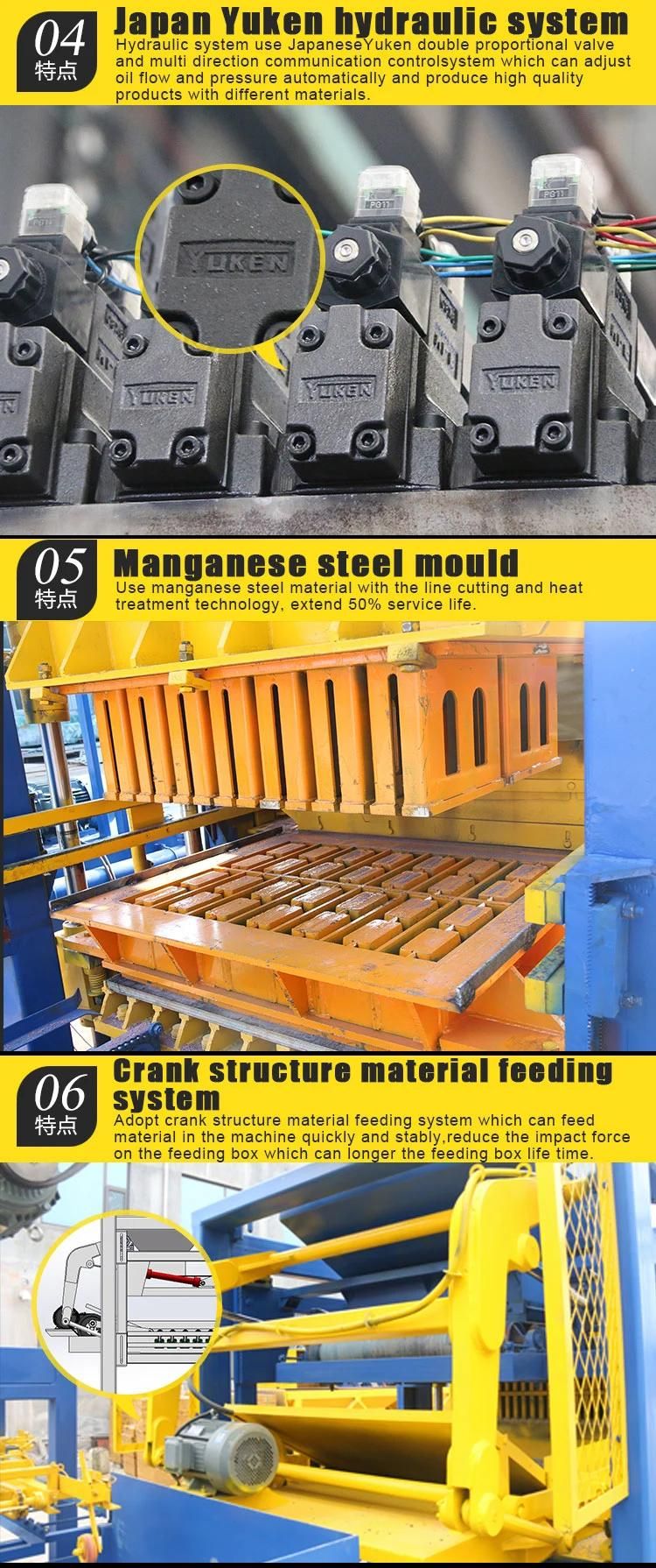 Qt10-15 High Pressure Hydraulic Cement Brick Making Machine Curbstone Hollow Block Making Machine Factory Price for Ghana
