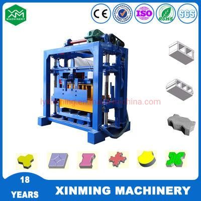 Qt4-30 Manual Diesle Engine Hollow Colorful Cement Paving Brick Making Machine with High Performance