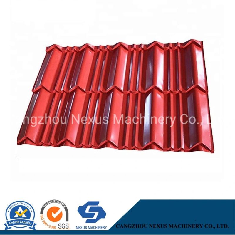 PLC Control Colored Cold Steel High Speed Glazed Tile Roll Forming Machine