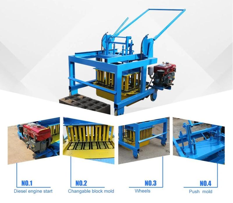 Diesel Engine Movable Block Machine Making Brick