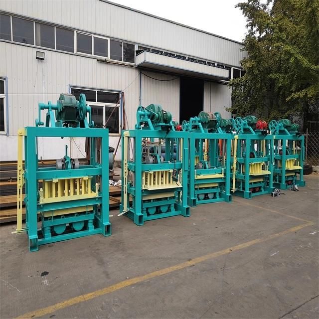 Construction Equipment Qt4-40 Make Hollow/Solid Bricks/Pavers/Hourdis Concrete Brick Machine