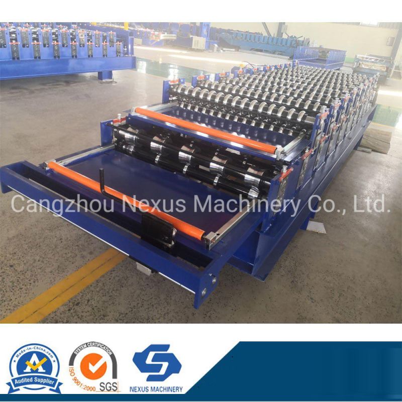 Cold PLC Automatic Galvanized Corrugated and Trapezoidal Roof Panel Sheet Roll Forming Machine