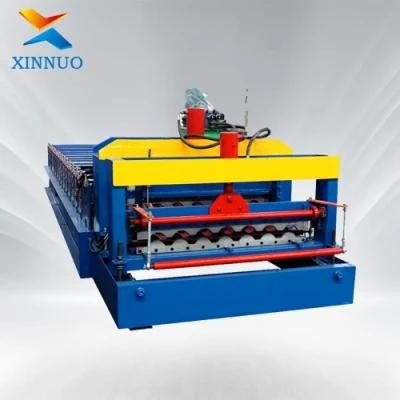 Xn-950 Color Steel Aluzinc Glazed Tile Roof Sheets Roll Forming Machine Xinnuo Building Material Machinery