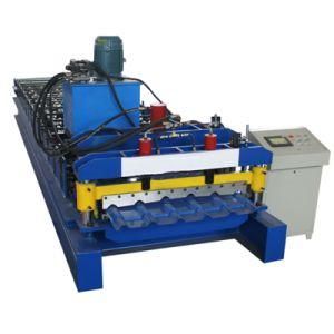 Color Steel Galvanized Aluminum Glazed Roof Tile Roll Forming Machine