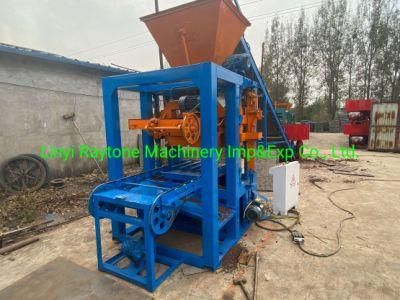 Qt4-24 Semi Automatic Curbstone Hollow Solid Paver Brick Pressing Machine