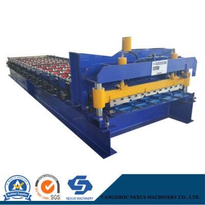 Color Steel Galvanized Metal Aluminum Glazed Trapezoidal Tile Sheet Roof Wall Panel Double Layer Roll Forming Machine