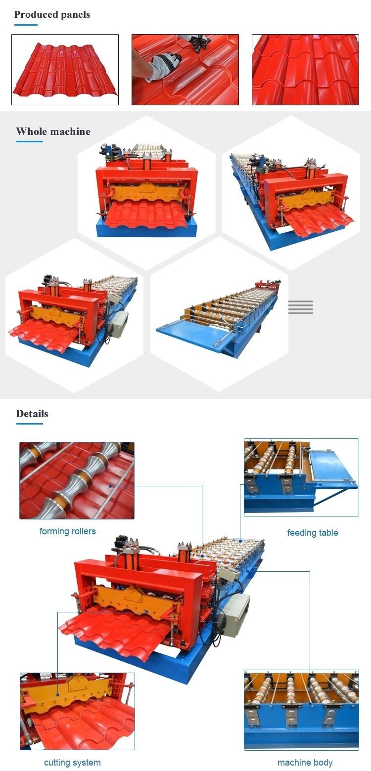 Aluminium Corrugated Metal Glazed Tiles Roofing Sheets Making Machine
