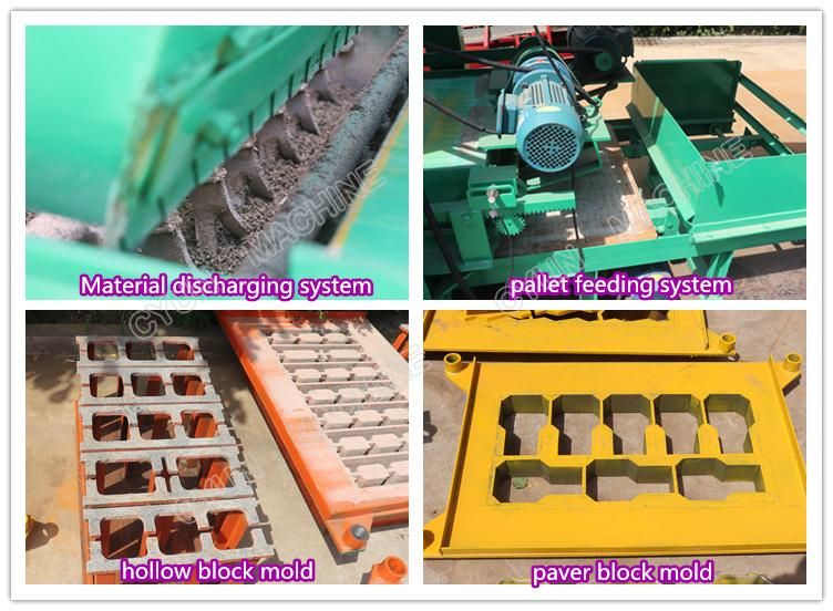 Qt4-25 Automatic Concrete Block Production Line Cement Interlocking Paving Hollow Brick Making Machine