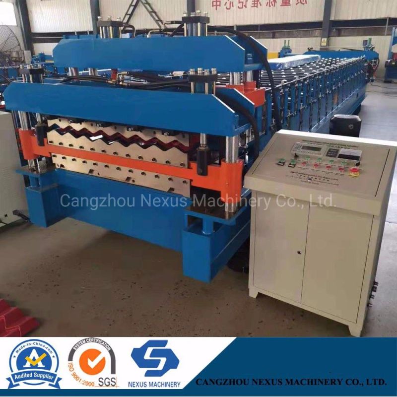 Double Layer Corrugated Roof Tile Roll Forming Machine/ Aluminum Metal Roofing Sheet Making Machine Made for Zimbabwe Customer