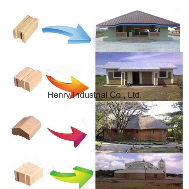 Hr1-20 Diesel Engine Hydraform Soil Interlocking Standard Block Brick Making Machine