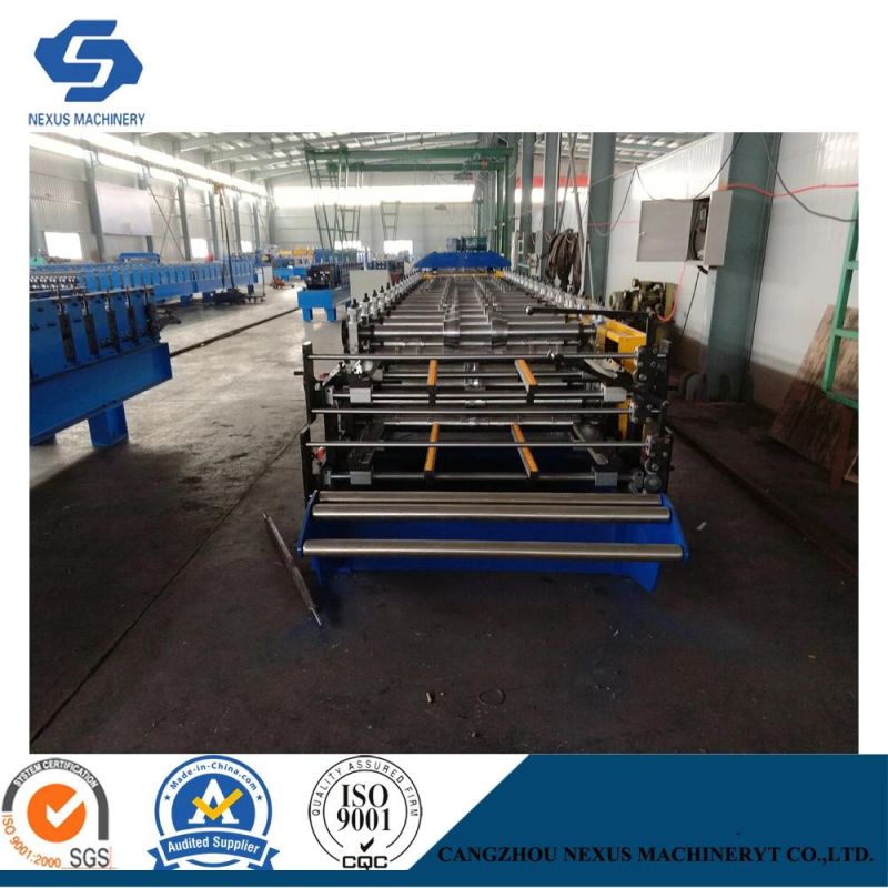 Double Layer Guide Pin Roof Panels Roll Forming Machine with Curving Machine