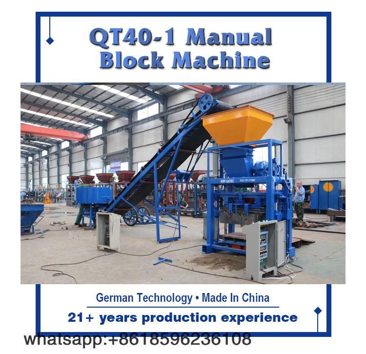 Qt40-1 Semi Automatic Block Moulding Machine