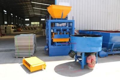 Qt4-24 Semi Automatic Brick Machine Concrete Hollow Block Making Machine Price in Morocco