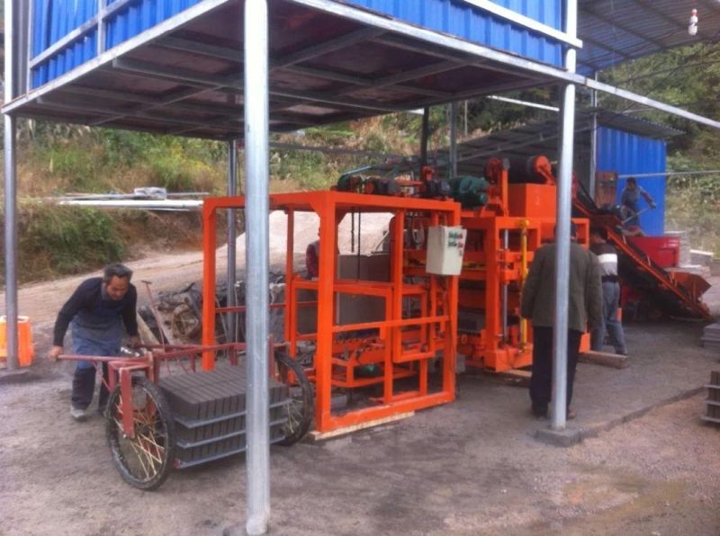 Qtj4-26 House Building Brick Equipment / Concrete Paving Block Making Machine