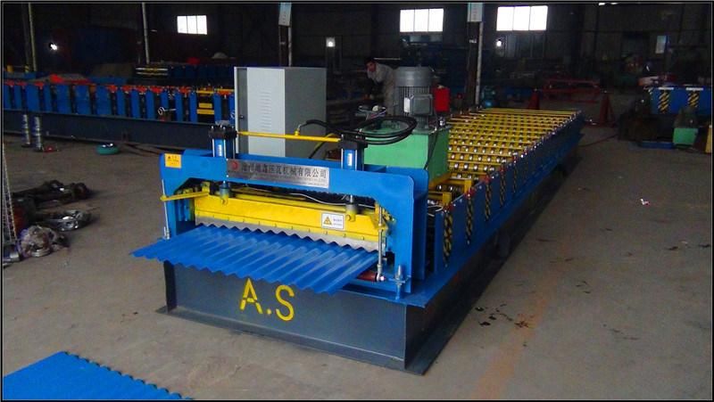 Corrugated Water Wave Color Coated Corrugation Roof Tile Roll Forming Machine