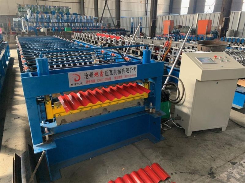 Chinese Supplier Corrugated Type Glazed Tile Roof Sheet Roll Forming Machine