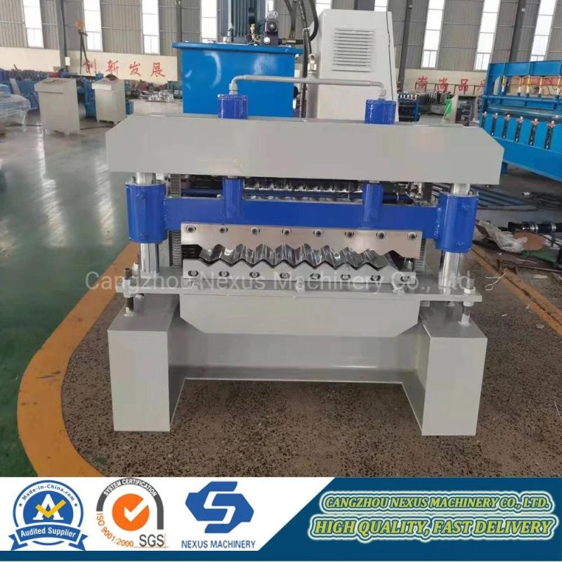Galvanized Steel Corrugated Roofing Sheet Roll Forming Machine with 762mm Effective Width
