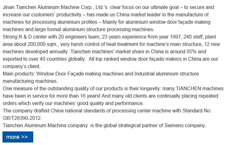 Aluminium Window Door Fabrication CNC Copy Milling Machine