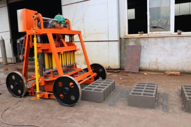 Qt4-45moving Type Egg Laying Concrete Block Making Machine, Automatic Paver Block Machine, Cement Concrete Paving Interlocking Hollow Brick Block Making Machine