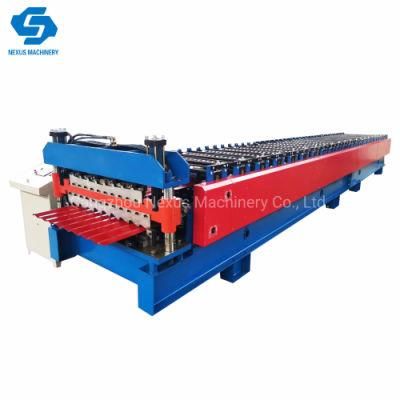 Double Layer Trapezoidal Roofing Sheet Roll Forming Machine for South America Market