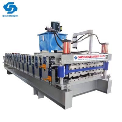 European Standard Double Layer Trapezoid Profile Sheet Cold Rolling Machine