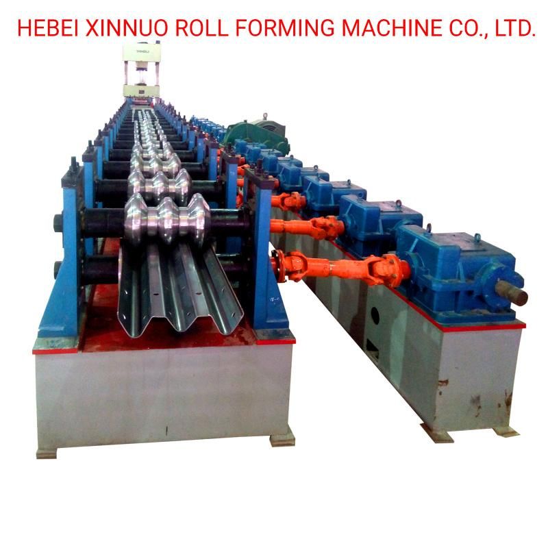 Highway Guardrail W Beam Bumpls Two Waves Road Barrier Bar Making Machine with Punching Hole