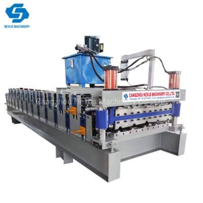 Low Cost of Metal Corrugated Sheets Trapezoidal Roof Roll Forming Machine Supplier