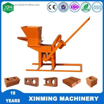 Manual Xm2-40 Block Brick Making Machine Soil Brick Machine with Good Quality