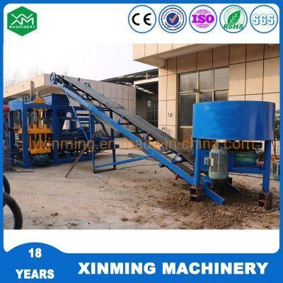 Building Material Qt4-18 Hollow Block Making Machine with Concrete Mixer Block Making