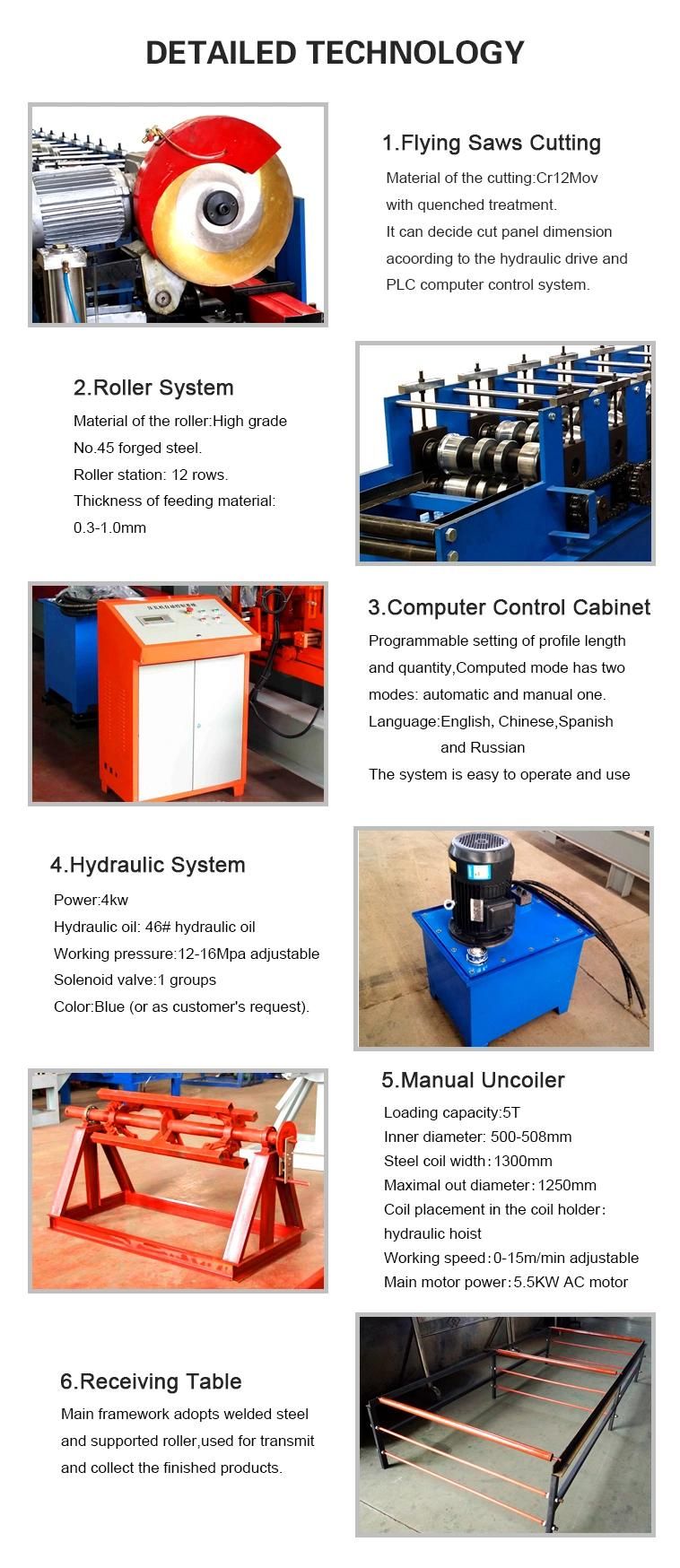Steel Tube Rainspout Roof Tile Making Downspout Roll Forming Machine