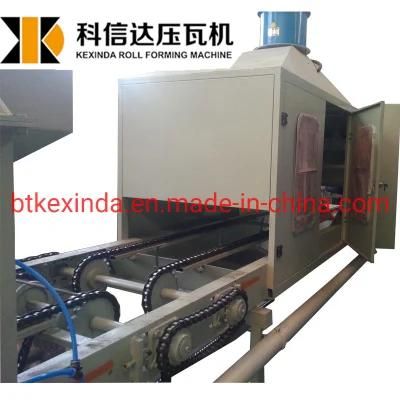 Hebei Xinnuo Color Steel Stone Coated Metal Roof Tile Making Steel Panel Sand Blasting Machine