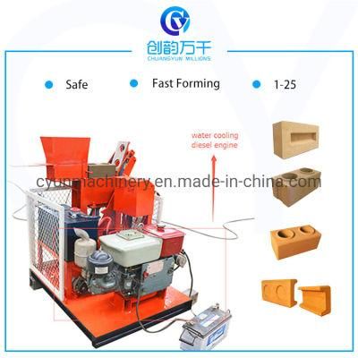 Cy1-25 Semi Automatic Soil Cement Interlocking Block Hydraform Brick Making Machine for Sale