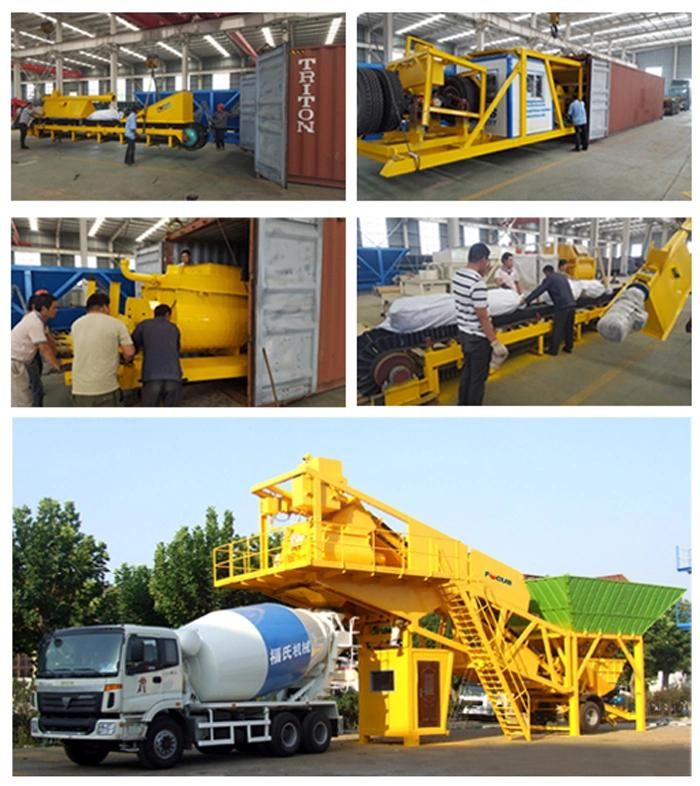 ISO and CE Approved Yhzs50/60 Mobile Concrete Plant