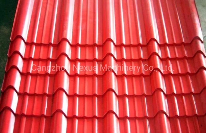 5.5kw Automatic Glazed Tile Roll Forming Machine Steel Roofing Sheet Making Machinery