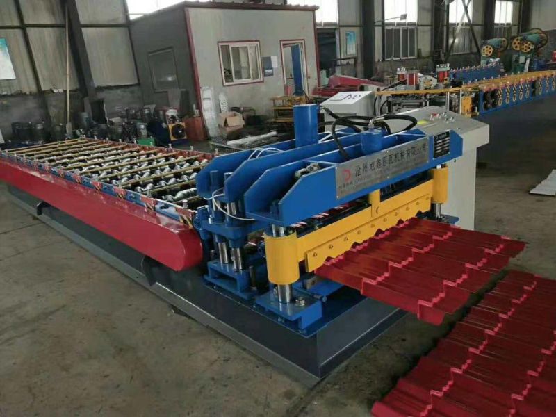 Zimbabwe Sells Well Glazed Roof Tile Roll Forming Machine Step Tile Roofing Sheet Forming Machinery