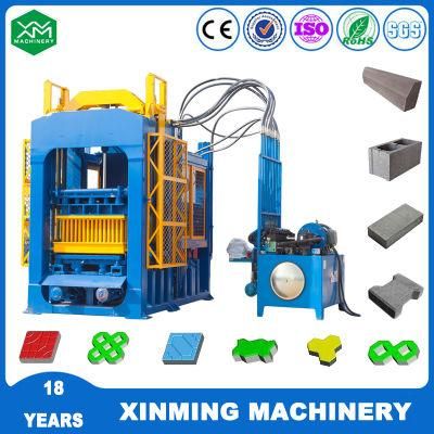 Huge Capacity Qt 8-15 Automatic Hydraulic Concrete Block Making Machine Paver Brick Machine in Africa