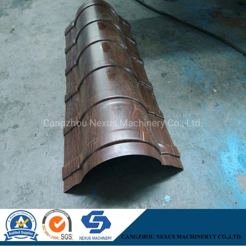 Color Steel Metal Roof Ridge Cap Tile Cold Roll Forming Machine