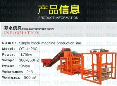 Qtj4-26c Automatic Production Line Concrete Cement Block Making Machine Price