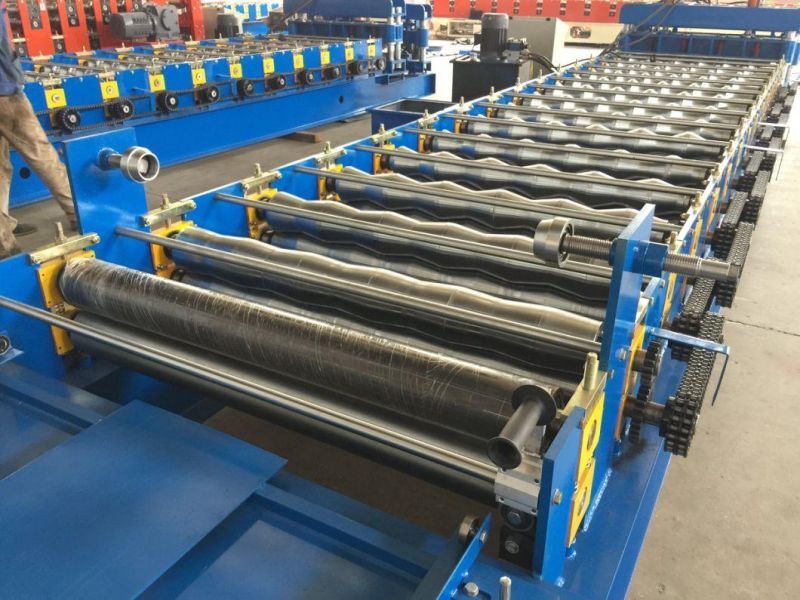1100 Glazed Tile Pressing Step Making Machine Glazed Roofing Tile Roll Forming Machine