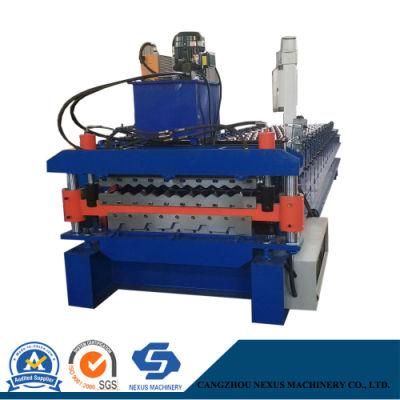 Double Layer Metal Roofing Sheet Trapezoid Profile Roll Forming Making Machine for Sale