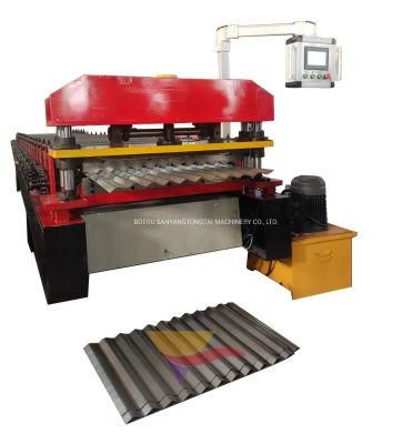 Color Steel Corrugated Roofing Sheet Roll Forming Machine