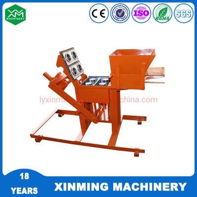 Small Inveatment Qmr2-40 Hand Pressed Clay Soil Block Making Machine for Construction Materials