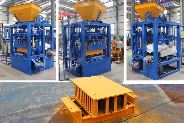 Semi Automatic Cement Brick Hollow Block Making Machine Qt4-24 Solid Block Machine Concrete