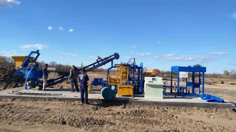 Qt6-15 Fly Ash Concrete Efficiency Interlocking Hollow Paver Brick Full Automatic Block Making Machine