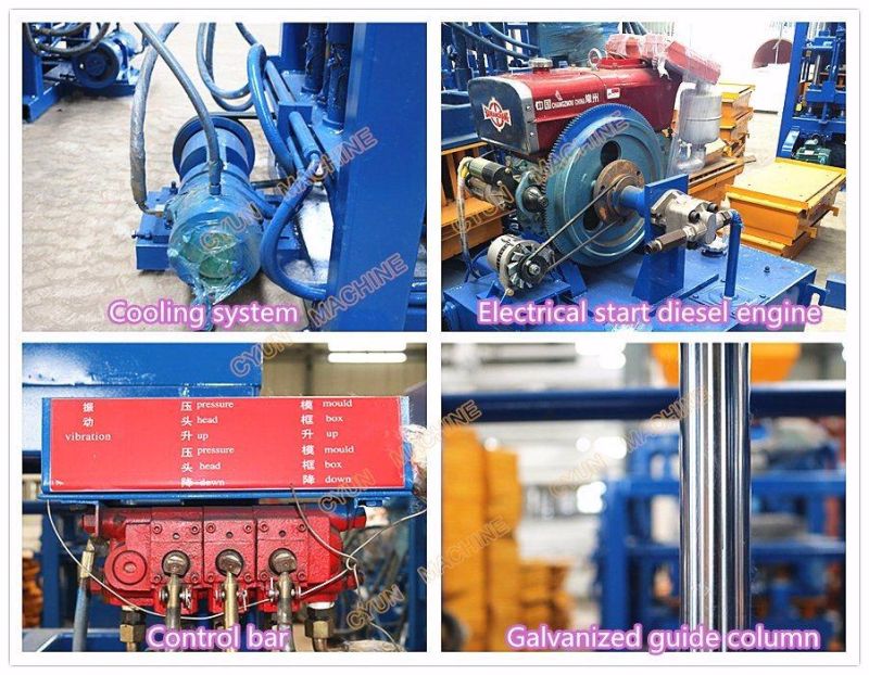 Qt4-30 Diesel Engine Concrete Block Making Machine Hollow Brick Machine