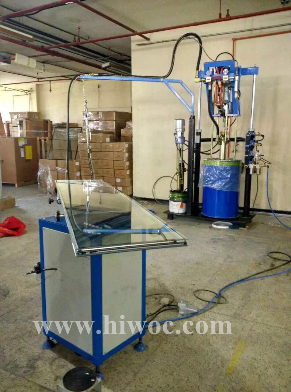 Double Glazing Equipment Rotated Sealant-Spreading Table Insulating Glass Machine