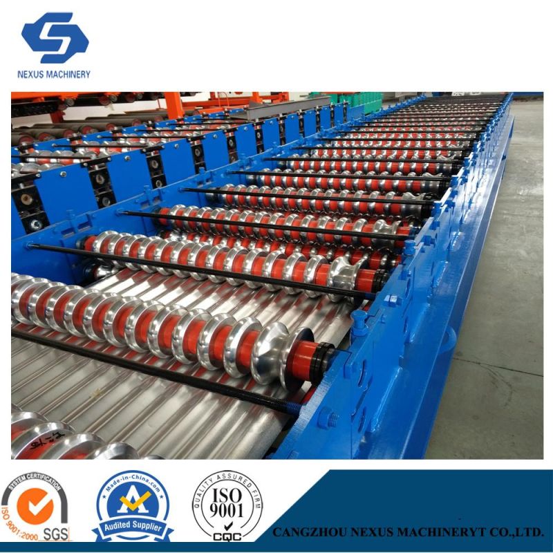 1064 Half Round Water Wave Corrugated Roof Panel Roll Forming Machine