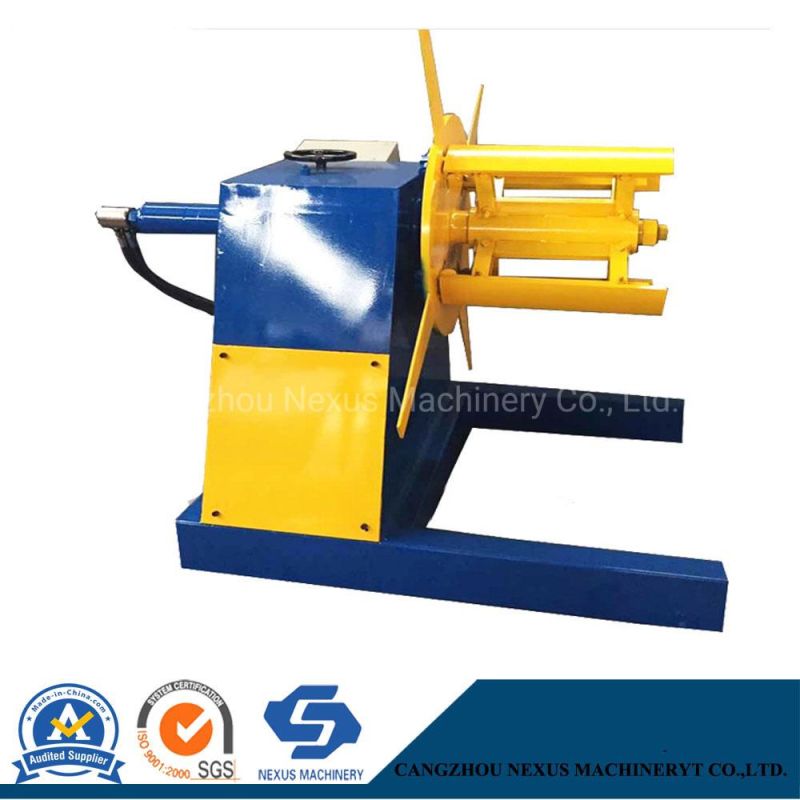 Electric Hydraulic Automatic Uncoiler/Decoiler/ Recoiler Machine for 5 Tons Capacity