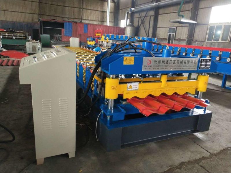 China Color Coated Roofing Sheet Steel Profile Roll Forming Machine